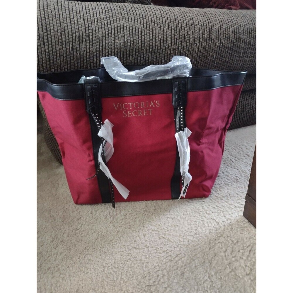 Large red Victoria's Secret tote bag
